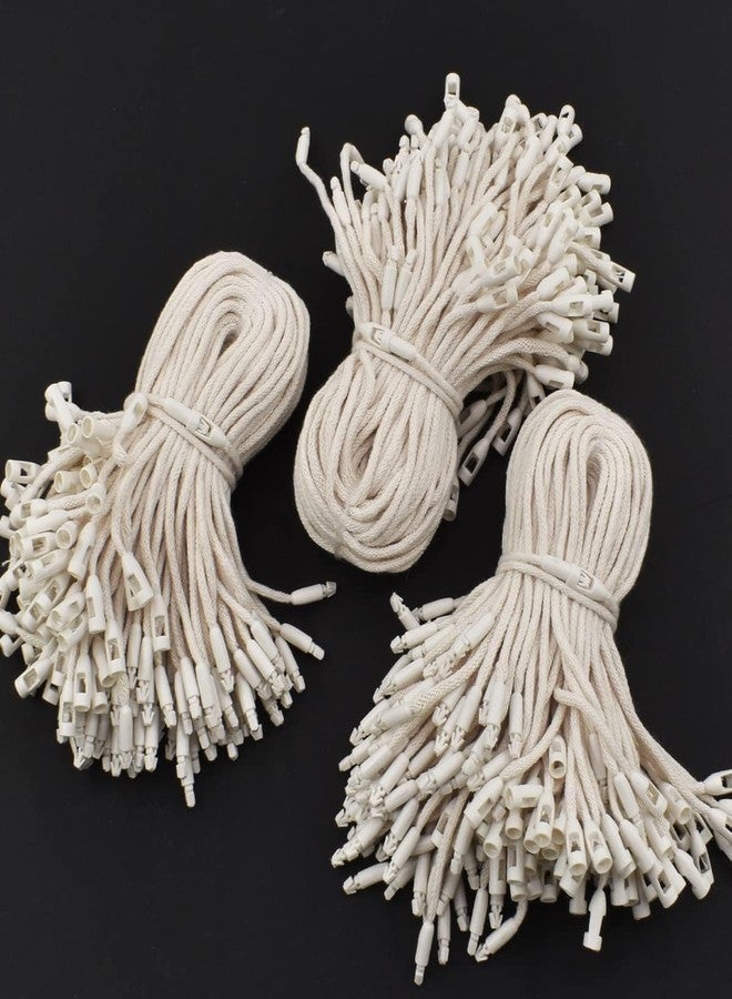 Aakriti 7.6inch Cotton Gift Clothing Price Tag String Hang Tag String Hanging Rope Snap Lock Pin Loop Fastener Hook Ties for Clothes Tags Shoes Snap Lock Luggage Label (White Cotton Tag, 200pcs) - Image 5